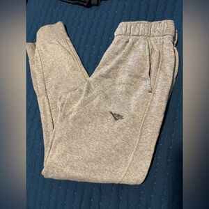 Pony Gray Sweatpants with Elastic Waistband and Cuffed Ankles